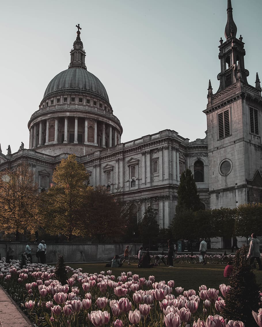 architecture, dome, building, human, person, st pauls cathedral, HD wallpaper
