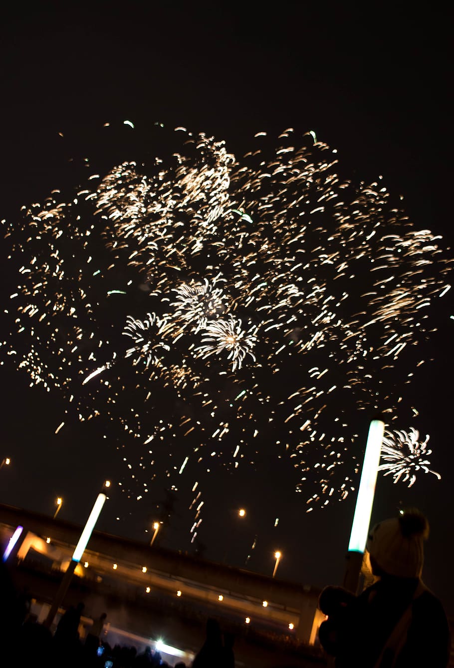 firework, hanabi, 花火, 煙火, 煙花, 新年, newyear, night HD wallpaper