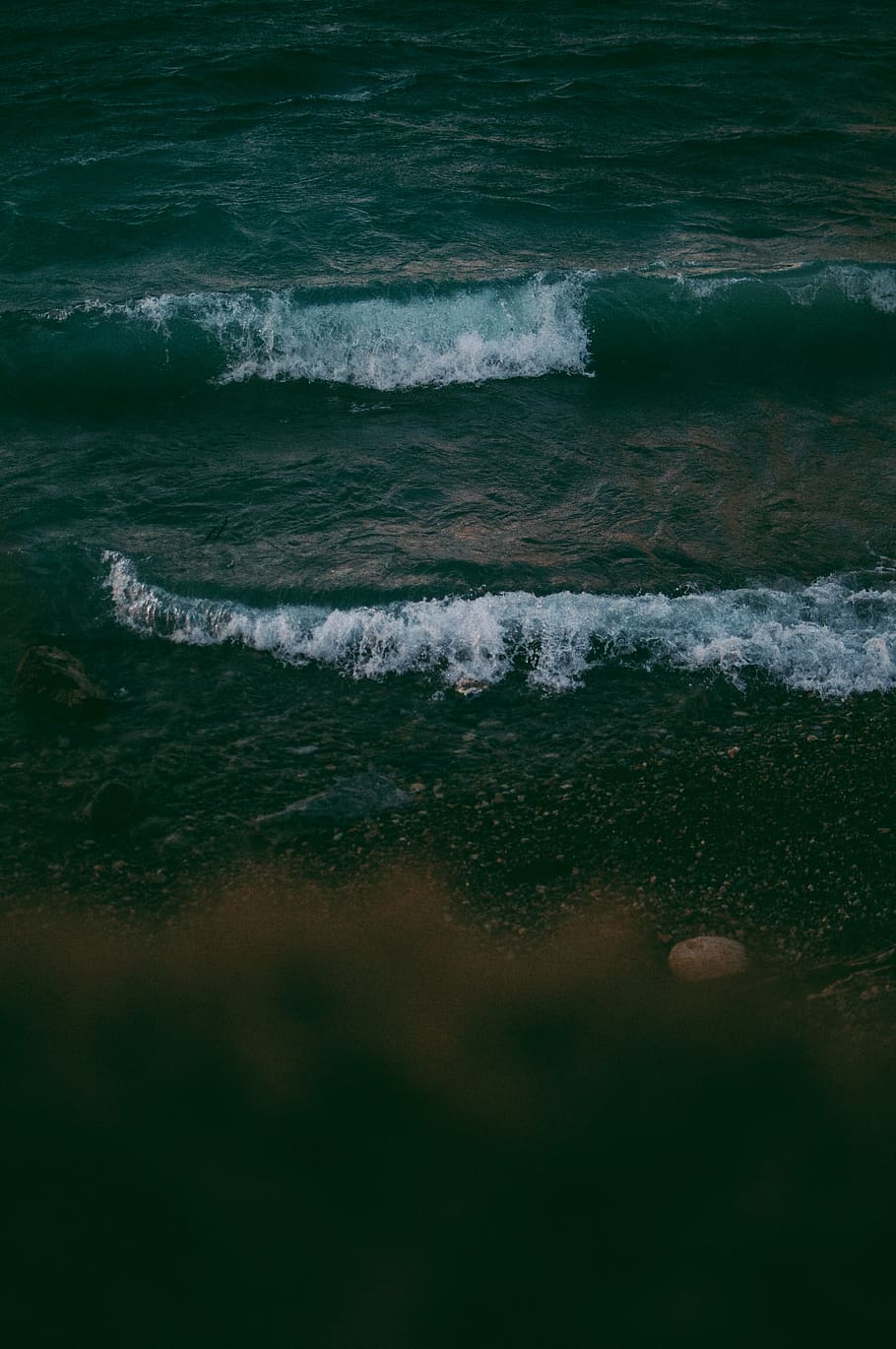 canada, banff, wave, mountains, tones, texture, motion, sea HD wallpaper