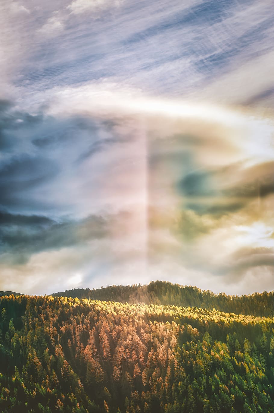 Green Grass Under Blue Sky, cloudiness, clouds, dawn, daylight HD wallpaper