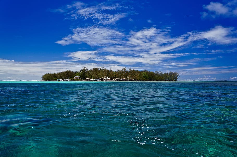 mauritius, blue bay, sun, sea, beach, ilot des deux cocos, scenics - nature HD wallpaper