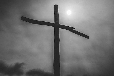 cross, sky, sun, clouds, easter, good friday, low angle view HD wallpaper