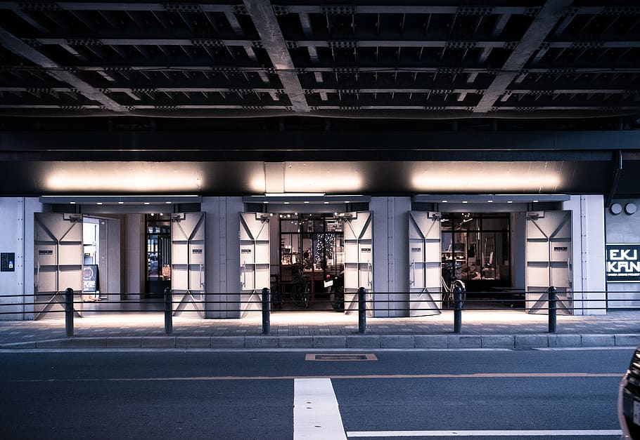 Lighted Subway, architecture, building, buildings, cityscape HD wallpaper