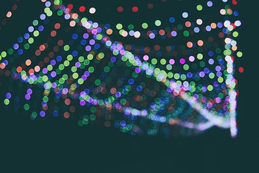 vietnam, pleiku, mf, light, night, street, bokeh, christmas HD wallpaper