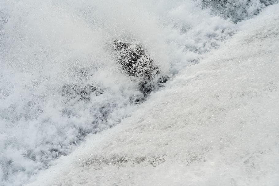 Water, Power, Texture, Background, Rock, Spray, Foam, no people HD wallpaper