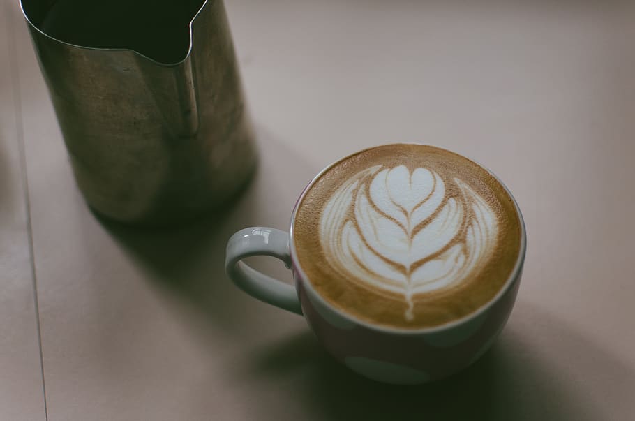 drink, coffee, caffeine, latte, latteart, barista, milk, mug, HD wallpaper