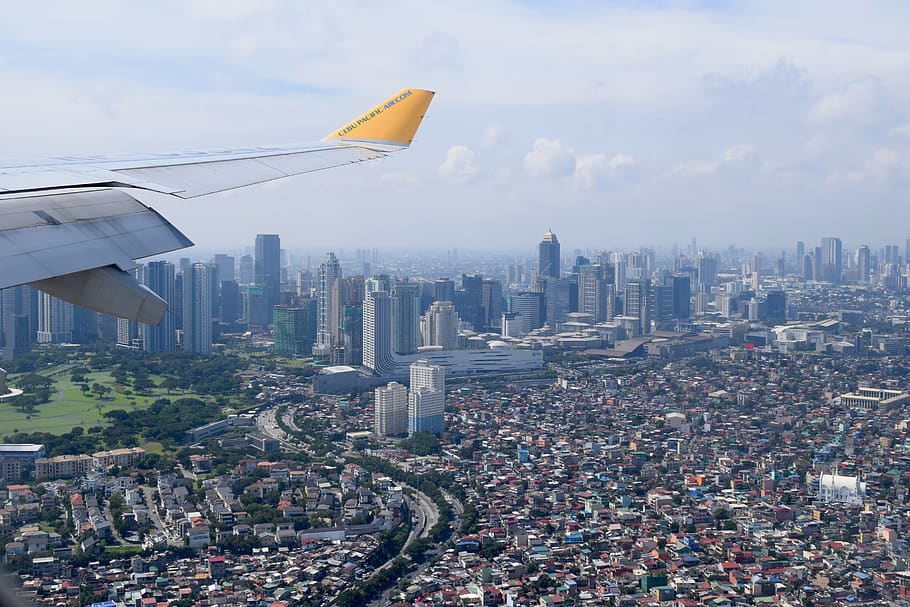 philippines, manila, flight, window seat, flying, plane, aeroplane HD wallpaper