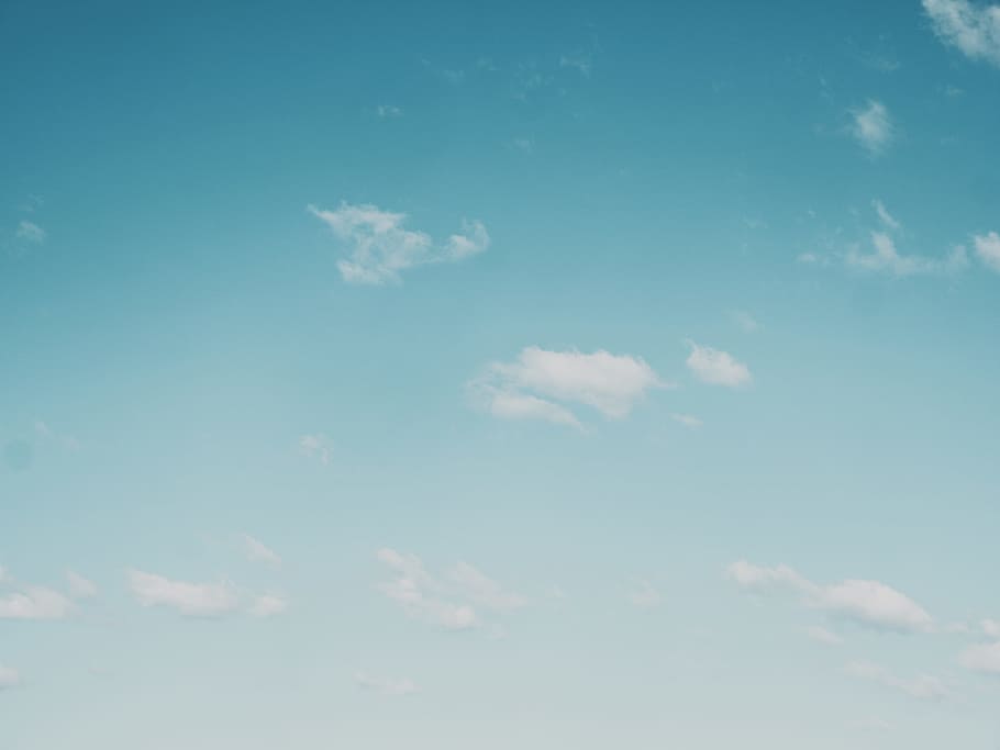 clouds in blue sky, cloudscape, air, minimal, gradient, texture, HD wallpaper