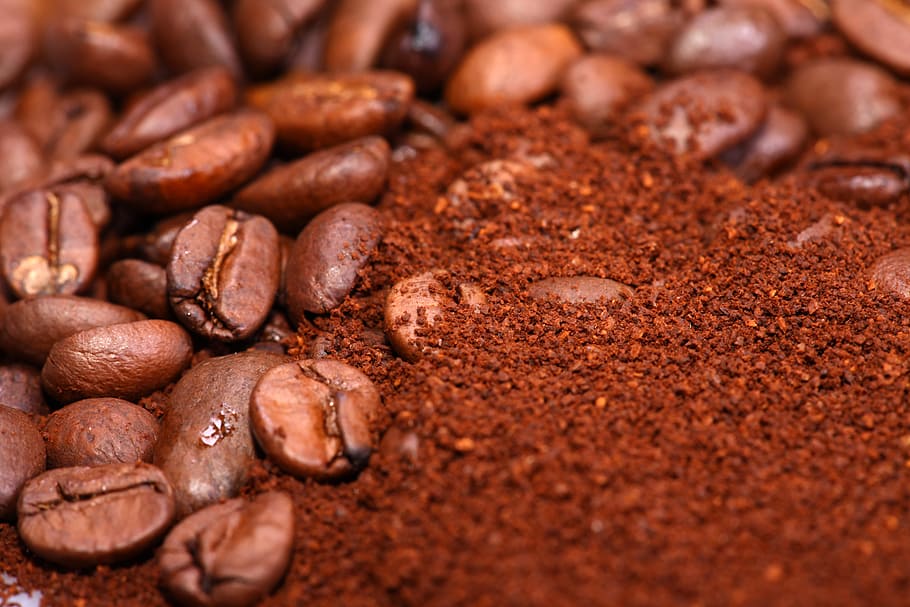 backdrop, background, bean, beans, black, brown, close-up, closeup HD wallpaper