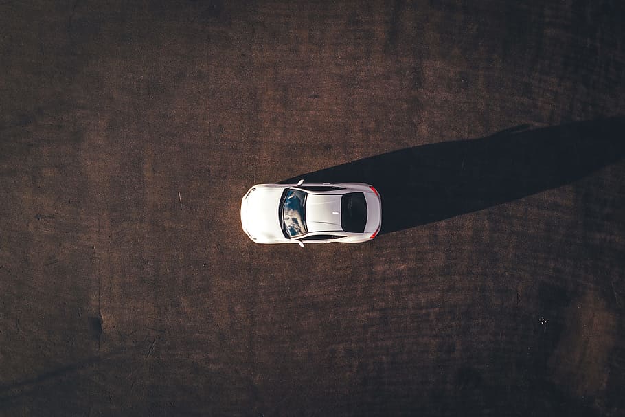 white vehicle, dusk, minimal, sunset, sportscar, toy, tiny, automotive, HD wallpaper