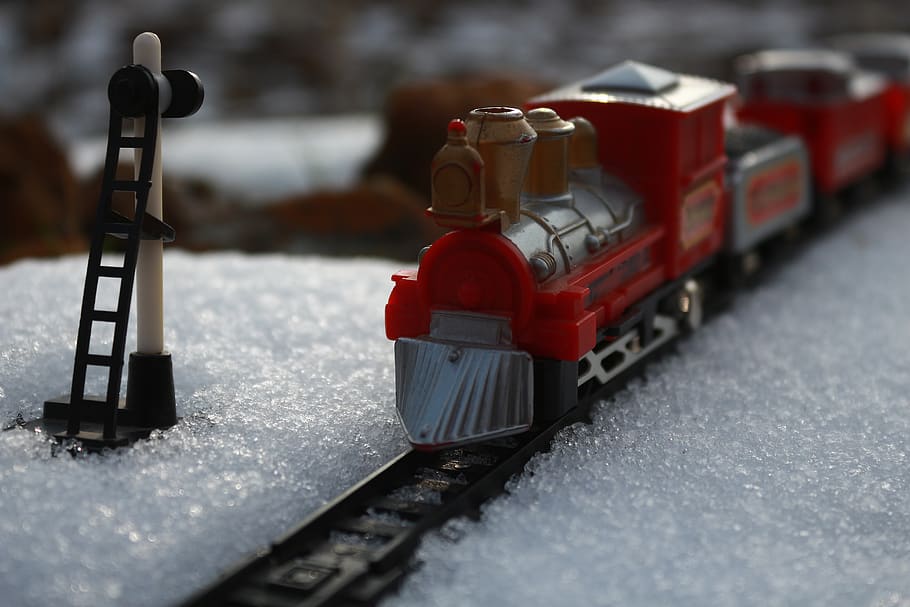 snow, winter, train, ray, locomotive, wagon, straight to the point HD wallpaper