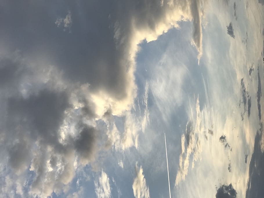cloud, airflow, plane, sky, cloud - sky, beauty in nature, low angle view HD wallpaper