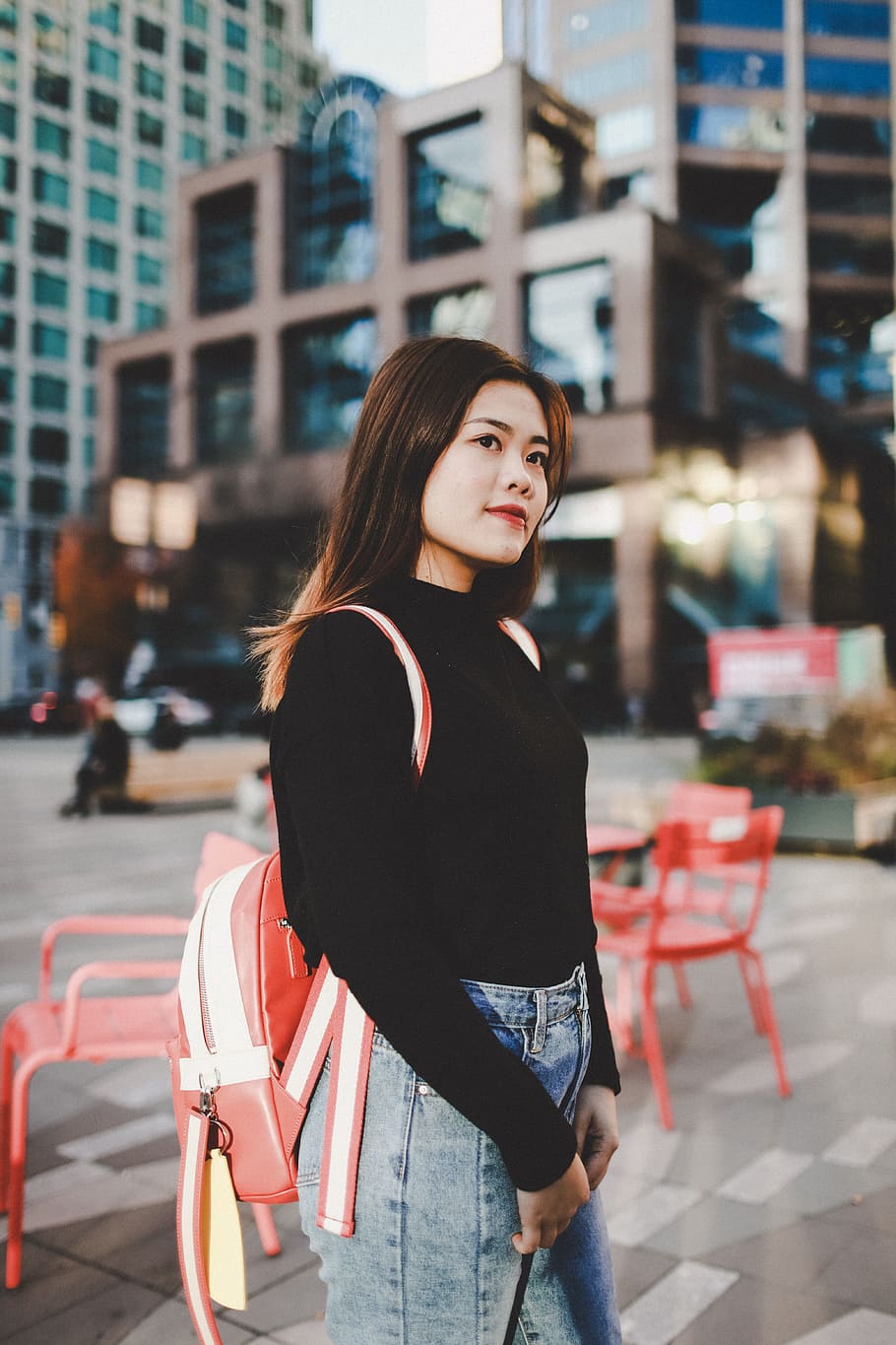 person, woman, cute, blur, attractive, beautiful, blurred background HD wallpaper
