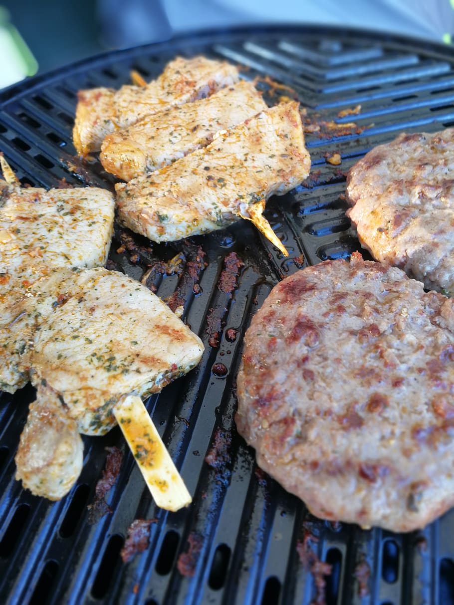 grill, camping, fire, barbecue, outdoor, hot, grill party, eat HD wallpaper