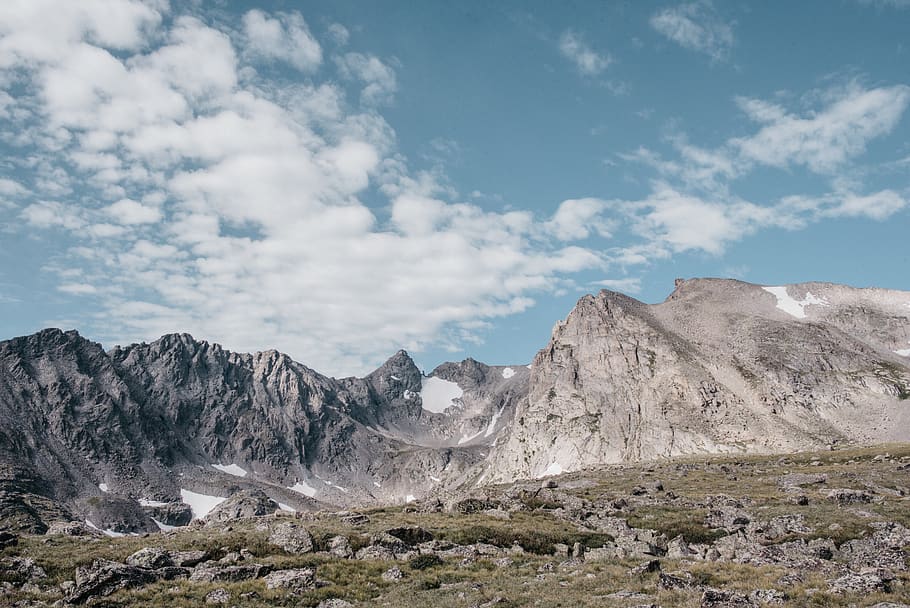 Photo of Rocky Mountain During Daytime, clouds, environment, landscape HD wallpaper