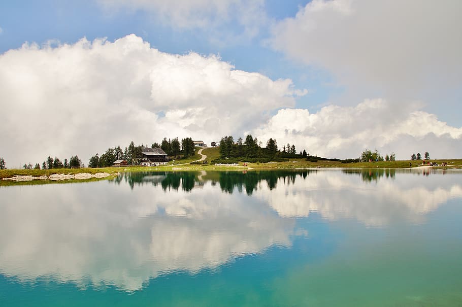 alps, austria, hinterstoder, landscape, alpine, lake, hoess HD wallpaper