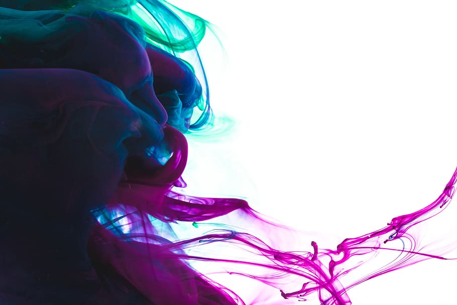 Purple And Green Ink From Side Photo, Backgrounds, Textures, Abstract HD wallpaper