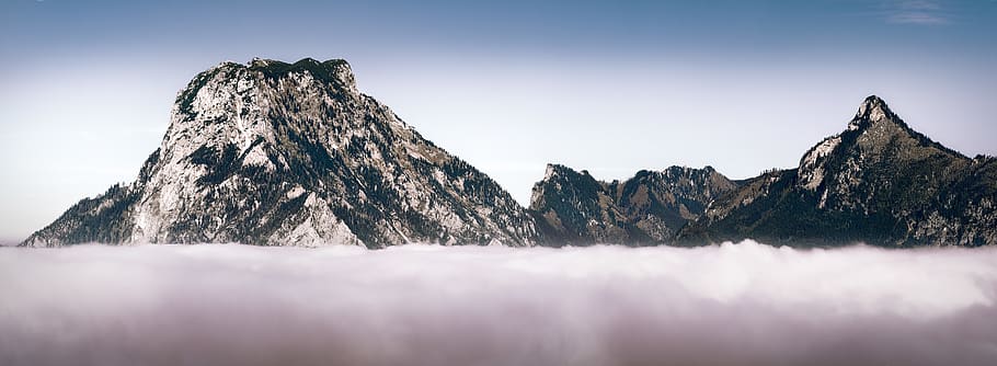 snow-covered mountain range during day, nature, outdoors, austria HD wallpaper