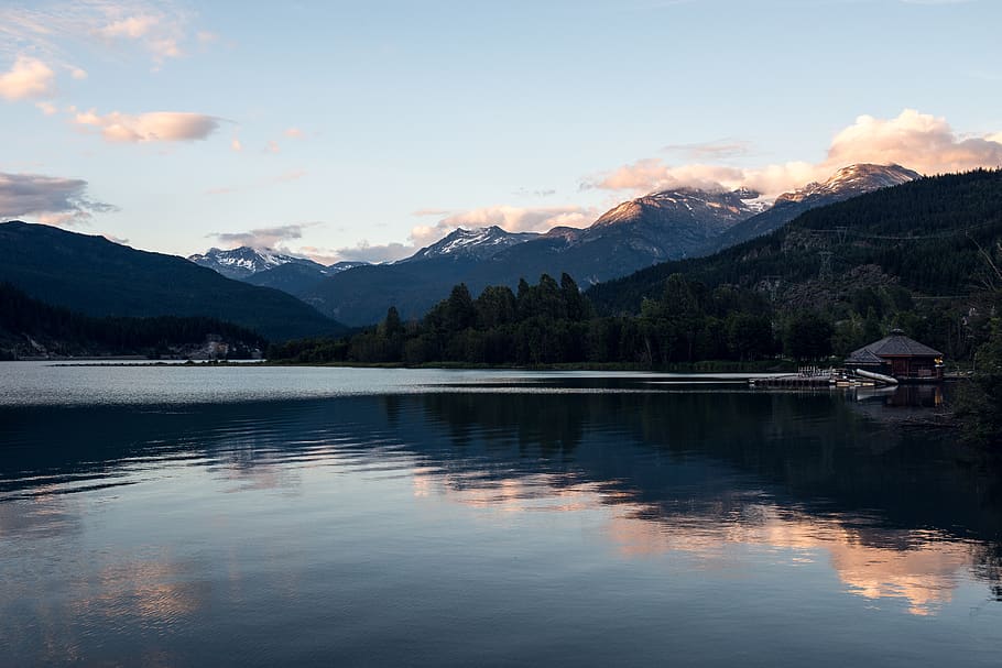 canada, whistler, mountain, water, sky, scenics - nature, beauty in nature HD wallpaper