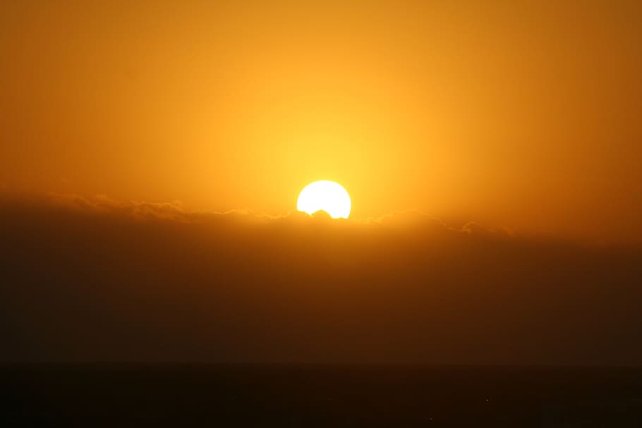 Orange Fire, burning, dark, flame, heat, hot, light, torch, sky HD wallpaper