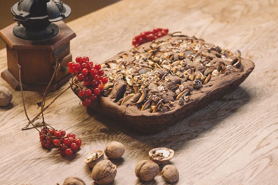 red berries on table, plant, wood, food, produce, vegetable, grain HD wallpaper