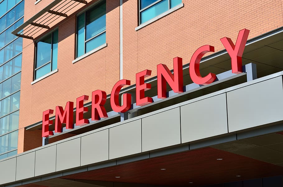 Emergency Signage, ambulance, architecture, building, care, commerce HD wallpaper