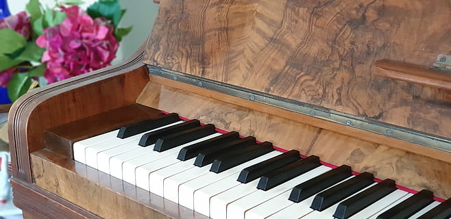 brown piano, musical instrument, grand piano, leisure activities HD wallpaper