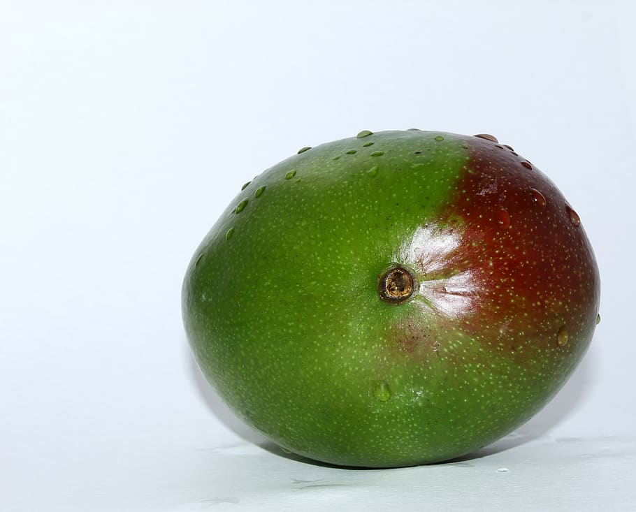 mango, green, white, oval, red, ripe, fruit, plant, nutrition HD wallpaper