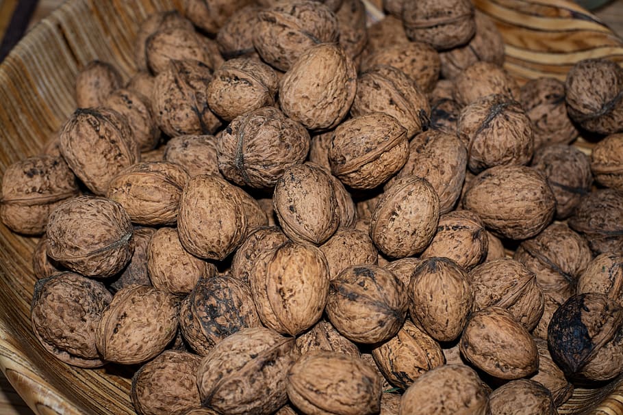walnuts, shell, bio, organic walnuts, food, healthy, brown HD wallpaper