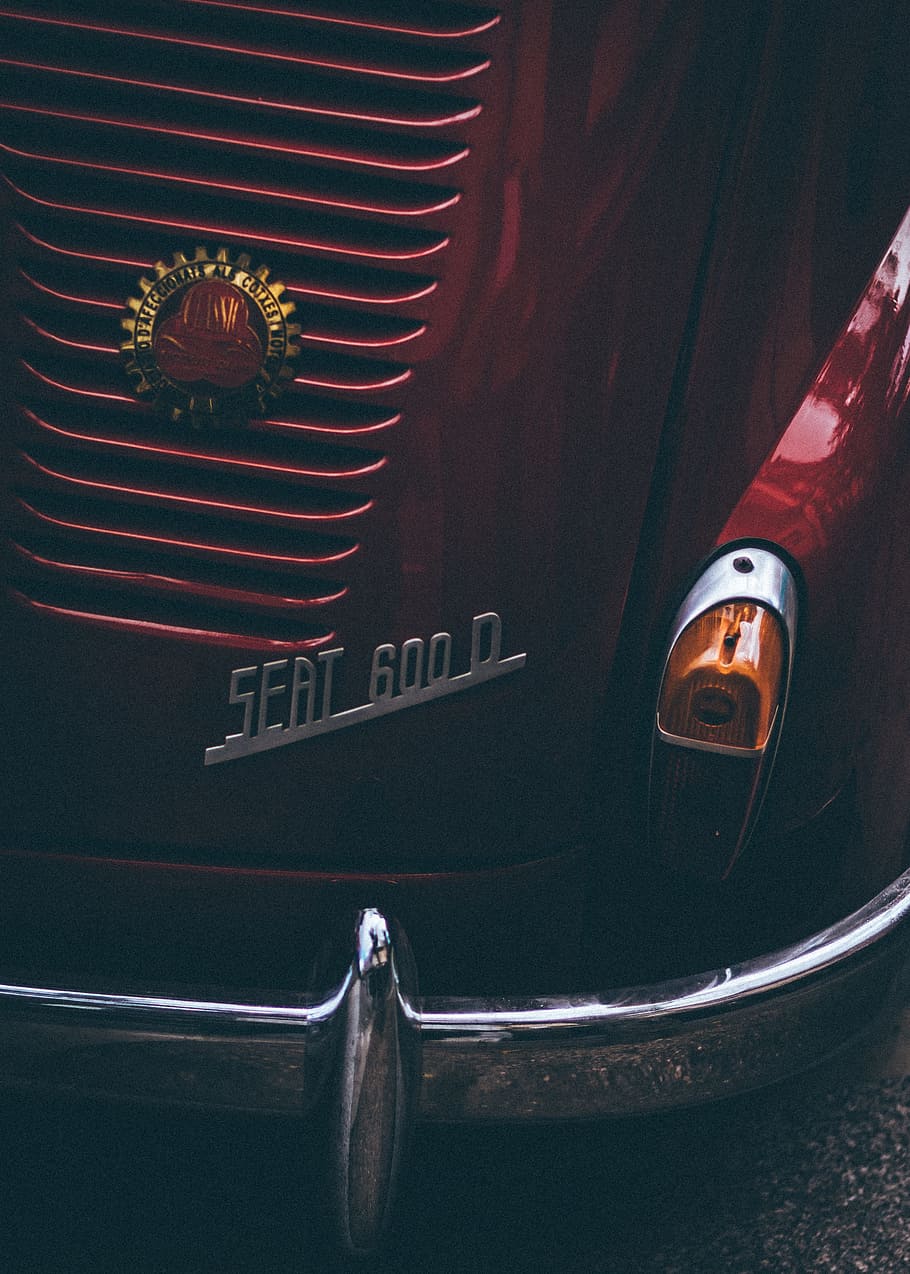Close-up Photography of Seat 600 D, action, automobile, car, chrome HD wallpaper