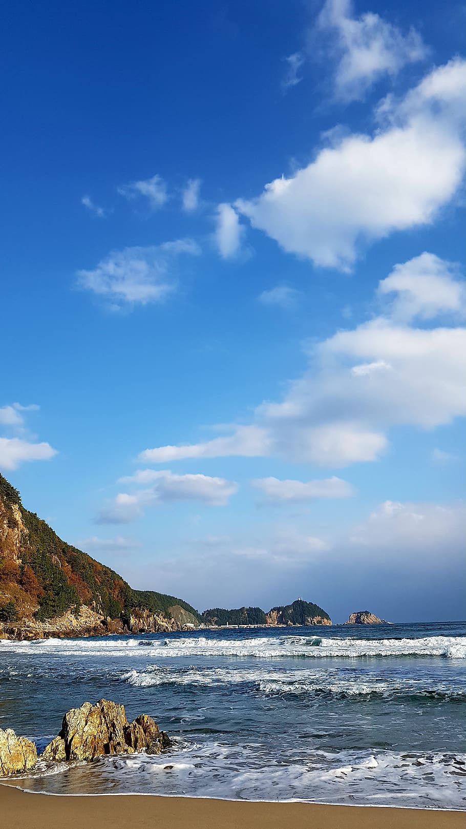 beach, sea, sand, summer, break, coast, travel, nature, sky HD wallpaper