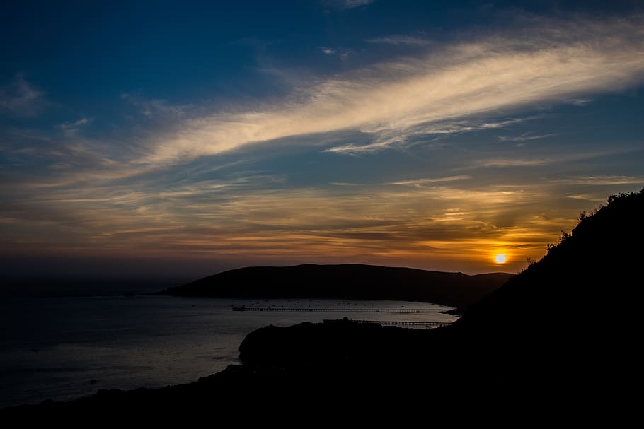 sunset, coast, ocean, beach, sky, cloud - sky, scenics - nature HD wallpaper