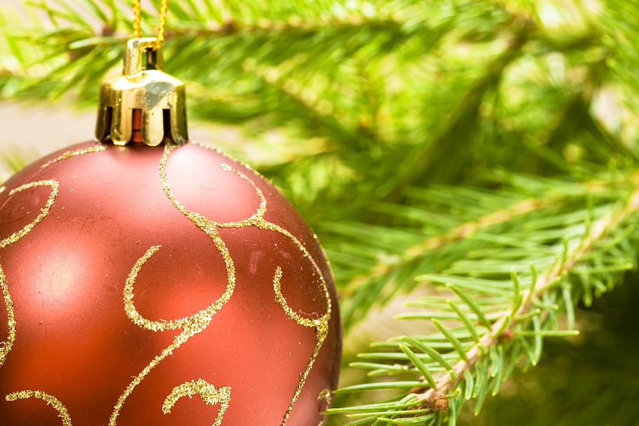 background, ball, bauble, celebration, christmas, color, decor HD wallpaper