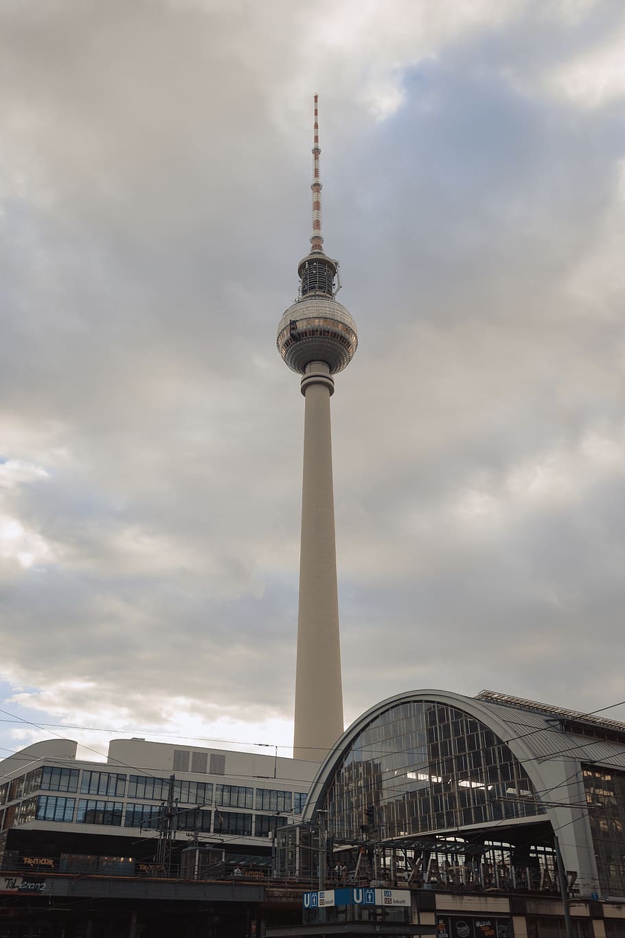 germany, berlin, alexanderplatz, train, sky, tv tower, cityscape HD wallpaper