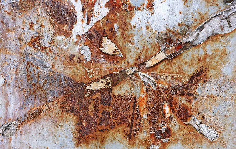 rust, steel, slate, lock, oil spill, drain, letter, text, wire, HD wallpaper