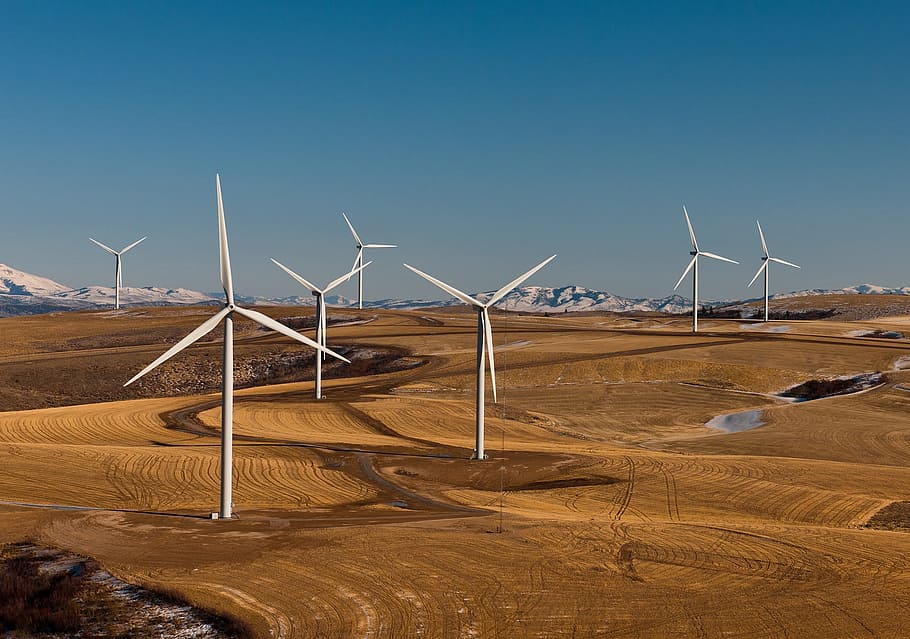 farm, wind, mill, electricity, production, fuel and power generation HD wallpaper