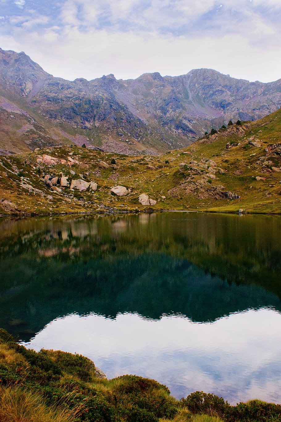 landscape, mountain, lake, andorra, tristaina, summer, scenic, HD wallpaper