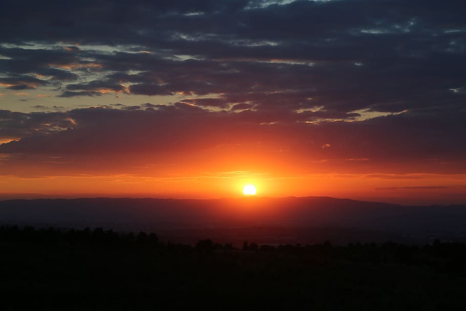 sunset, solar, nature, clouds, sky, in the evening, beauty in nature HD wallpaper