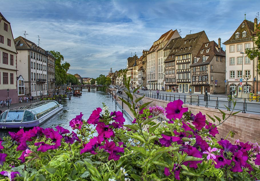strasbourg, france, german, town, tourism, river, architecture, HD wallpaper