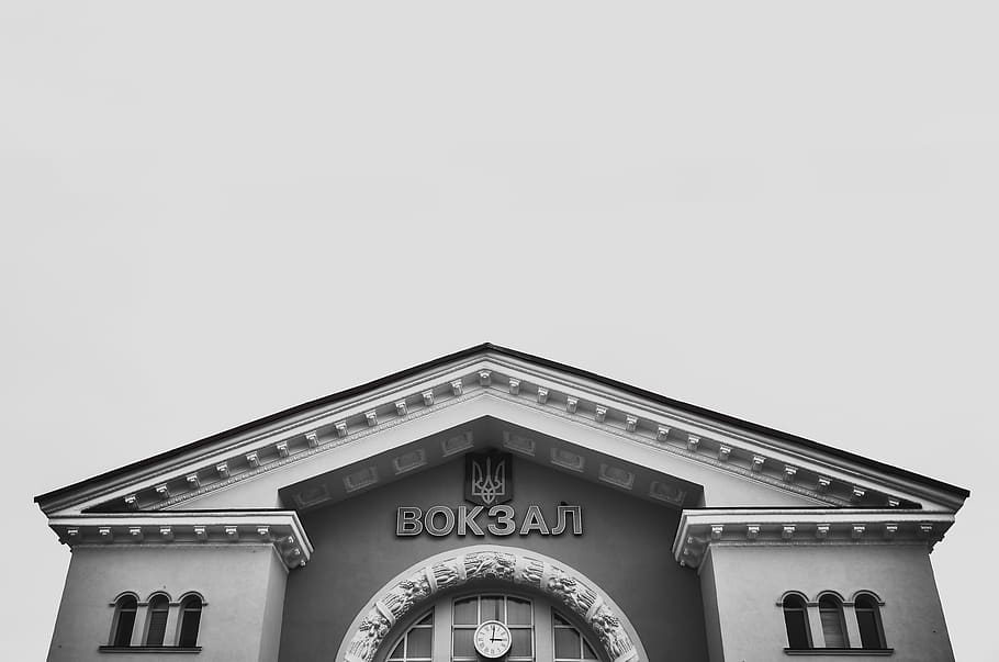 railway, architecture, simpity, simple, minimal, sky, dark HD wallpaper