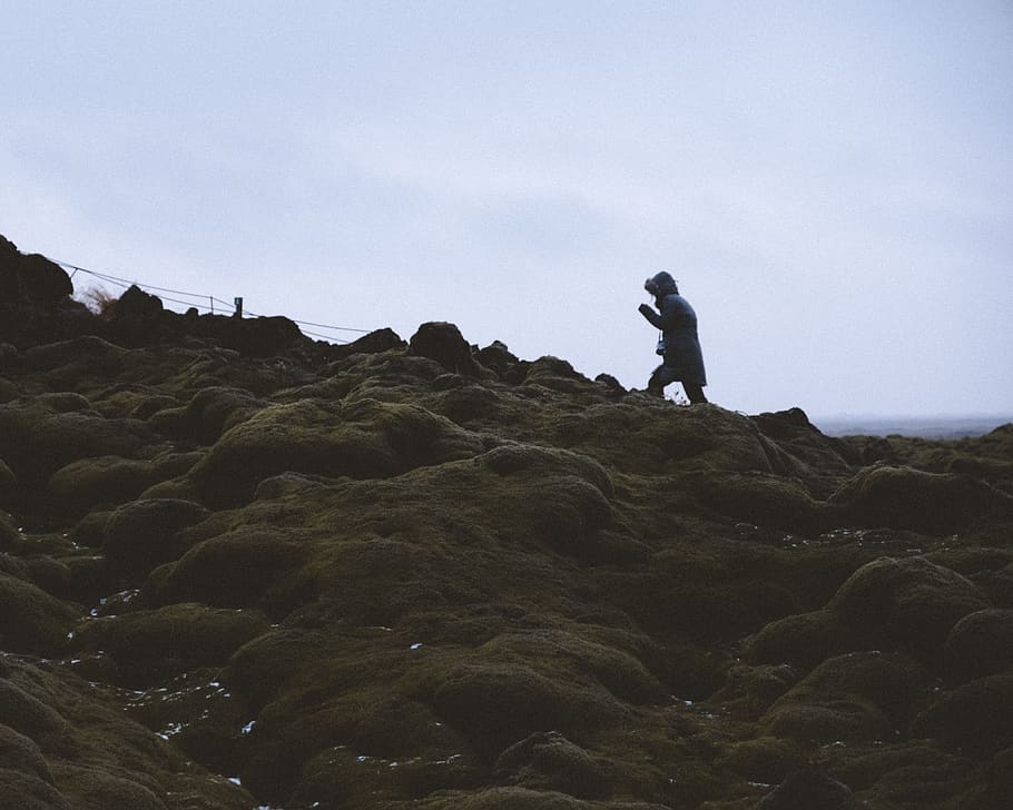 person hiking, iceland, leisure activities, real people, lifestyles HD wallpaper