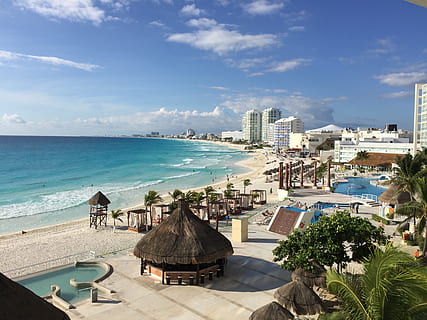 mexico, cancún, water, sea, built structure, architecture HD wallpaper