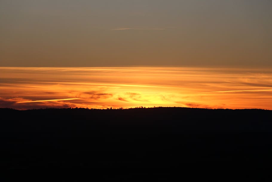 portugal, évora, sunset, sky, orange color, beauty in nature HD wallpaper