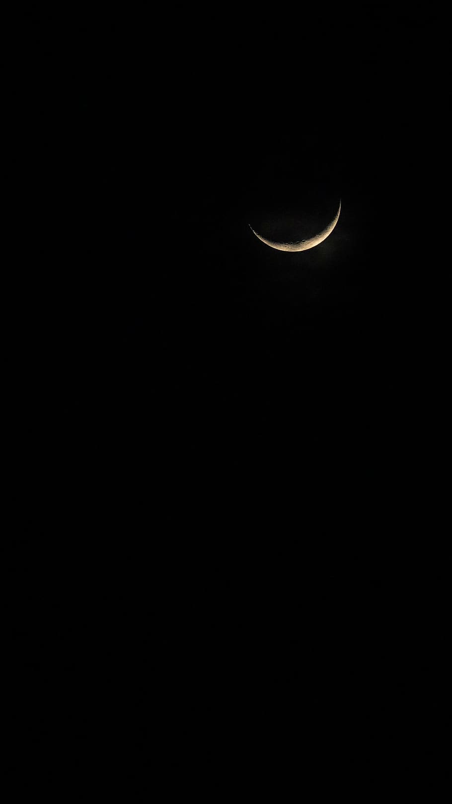 crescent moon at night, space, astronomy, sky, beauty in nature HD wallpaper