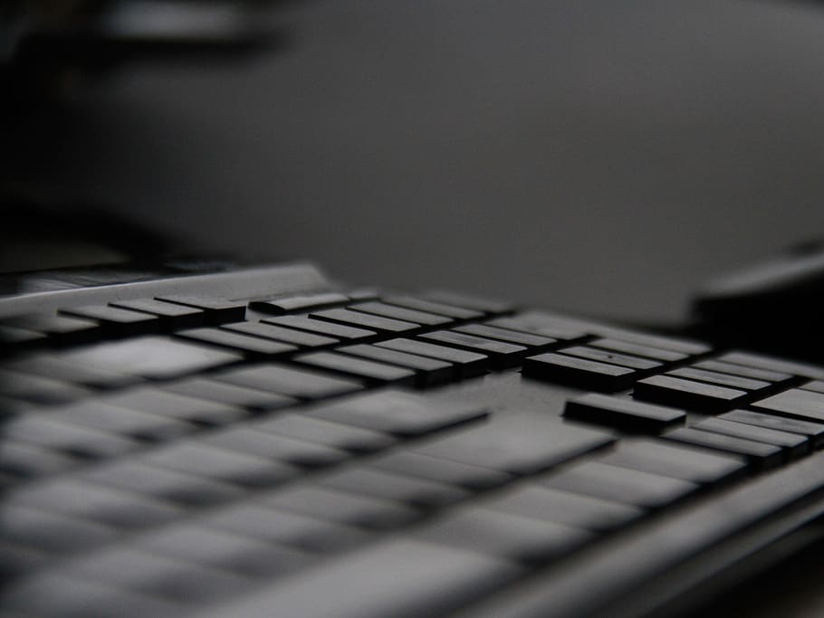 keyboard, computer, black, technology, selective focus, close-up HD wallpaper