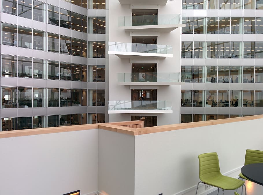 Clear Glass Covered Building, apartment, architecture, balcony HD wallpaper