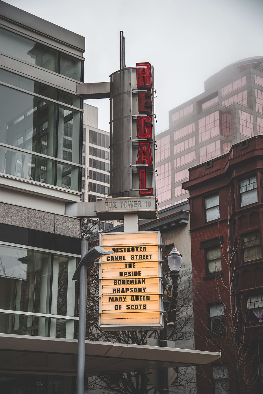 Regal Signage at Fox Tower, architecture, building, city, daylight HD wallpaper