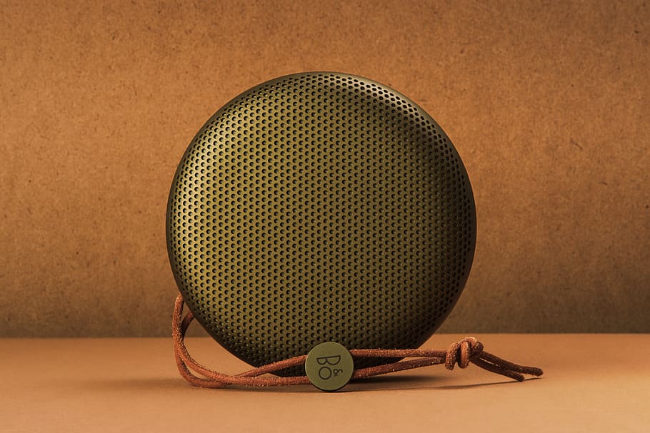 round black speaker, indoors, table, no people, close-up, still life HD wallpaper