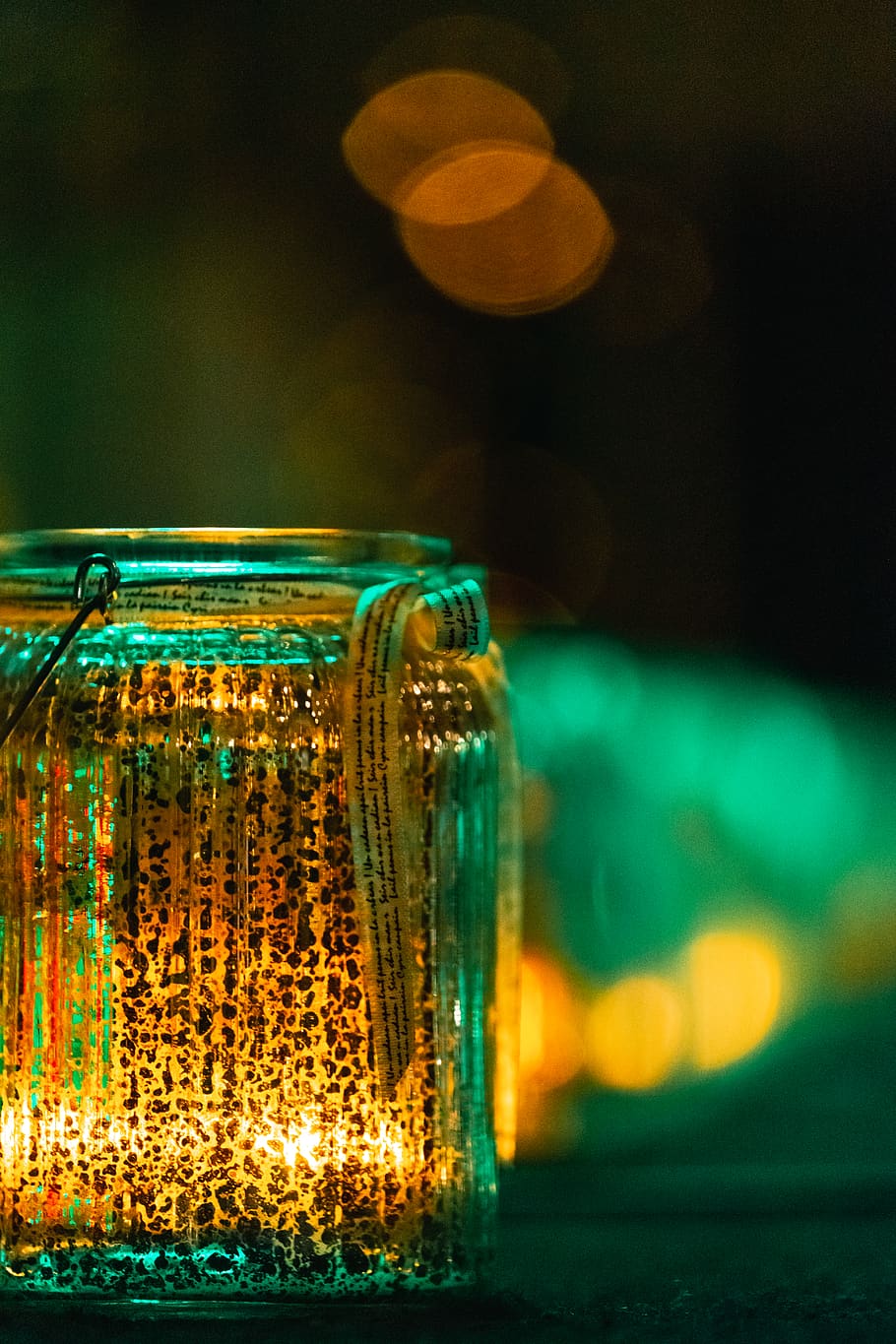 candle lights effects, illuminated, glass - material, night HD wallpaper