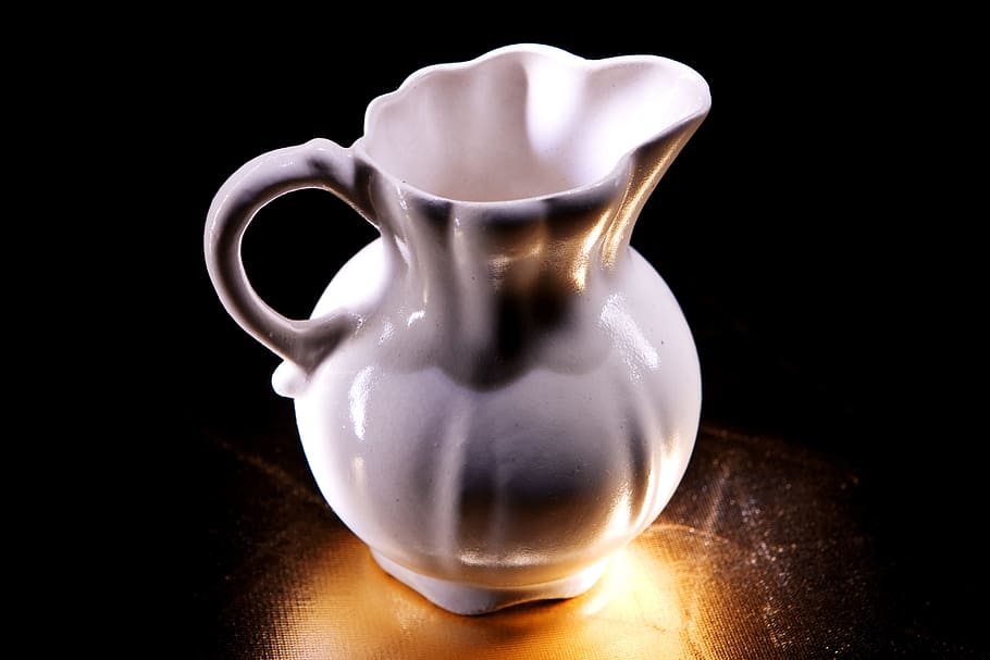 glass, container, porcelain, pot, ceramic, studio shot, black background HD wallpaper